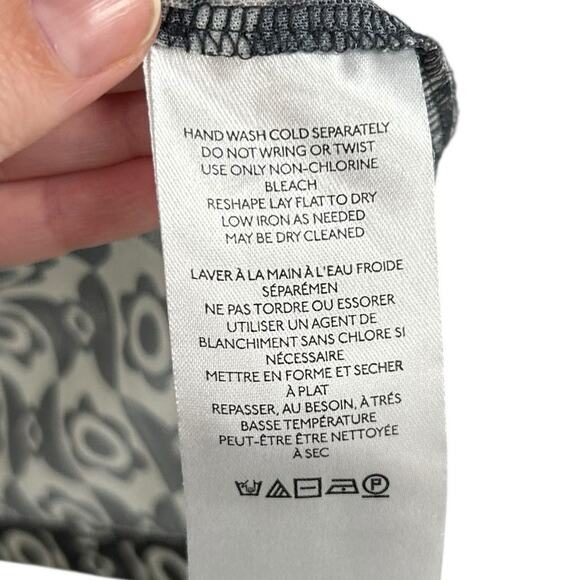 Maeve by Anthropologie Black White Long Sleeve Mesh Turtleneck Womens Medium - Picture 5 of 7